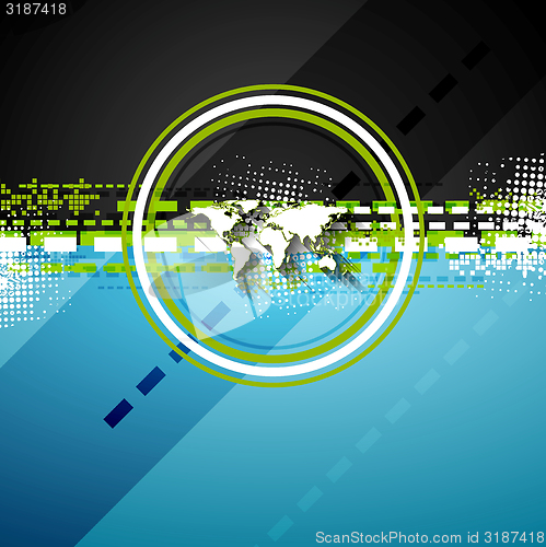 Image of Bright technology flat style background