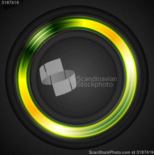Image of Bright glowing circle vector logo