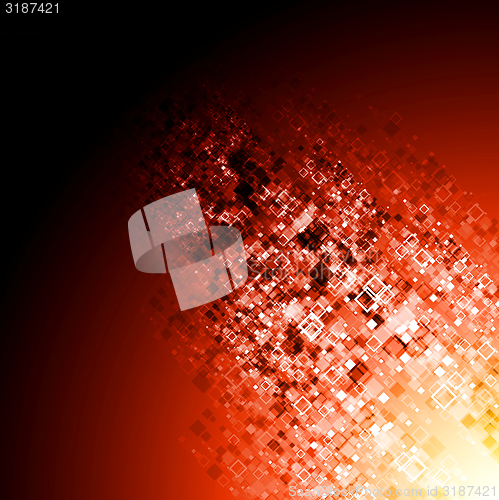 Image of Abstract red tech background