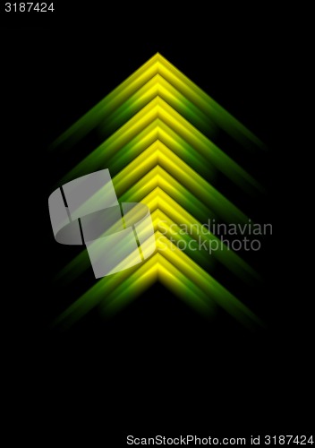 Image of Abstract shiny arrow design