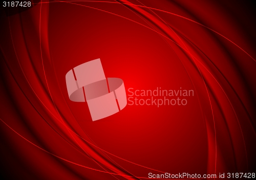 Image of Dark red smooth wavy background