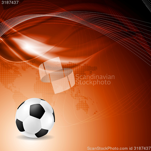 Image of Soccer bright background with abstract waves