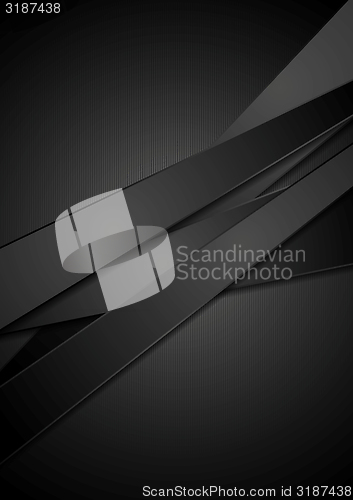 Image of Black stripes tech vector background