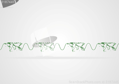 Image of Abstract minimal corporate background with world map