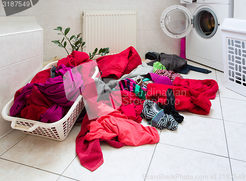 Image of dirty clothes ready for the wash