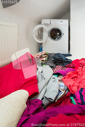 Image of dirty clothes ready for the wash