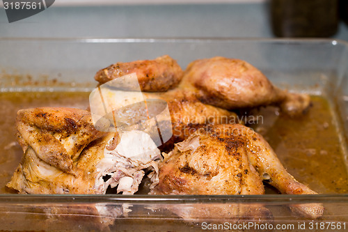Image of Roasted Chicken on pan 