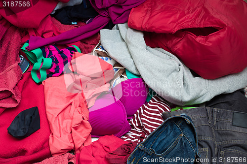 Image of dirty clothes ready for the wash