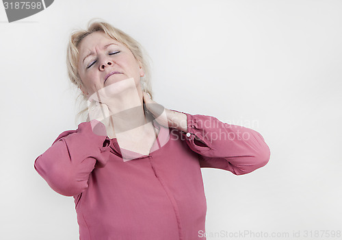 Image of Woman with neck pain