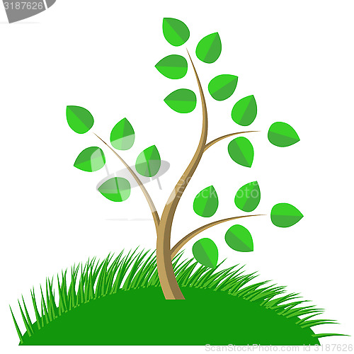 Image of Green Cartoon Tree 