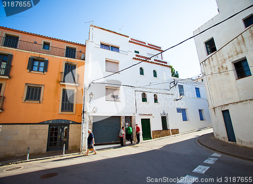 Image of Spain, Tossa de Mar, street in Mediterranean town