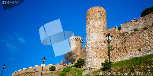 Image of Tossa de Mar, Spain, Watchtower of the medieval fortress Vila Ve