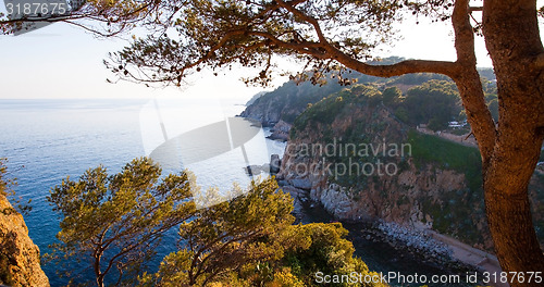 Image of views of the Mediterranean sea from Spanish coast