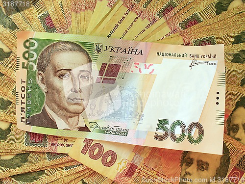 Image of background of the Ukrainian money