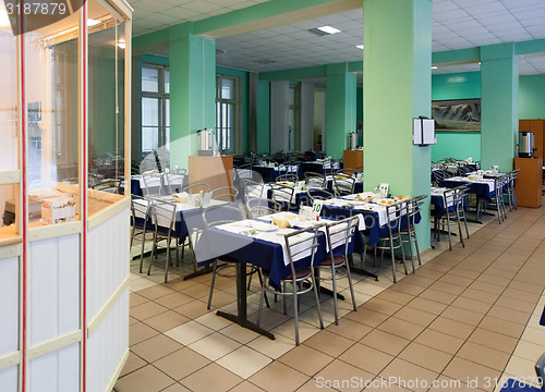 Image of The dining room of the sanatorium Marcial Water, RUSSIA - NOVEMB