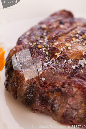 Image of Grilled beef steak with seasoning