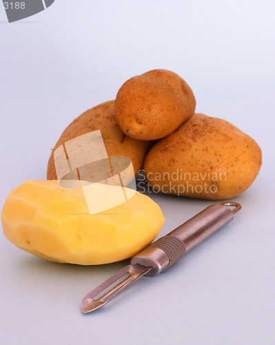 Image of Potatoes and peeler