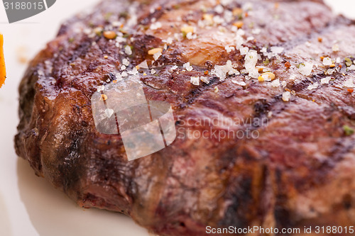 Image of Grilled beef steak with seasoning