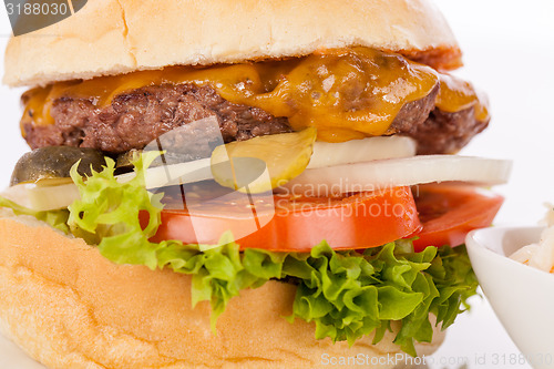 Image of Cheeseburger with cole slaw