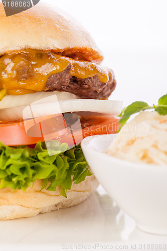 Image of Cheeseburger with cole slaw