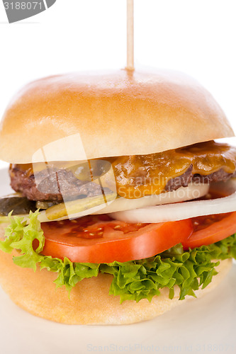 Image of Cheeseburger with cole slaw