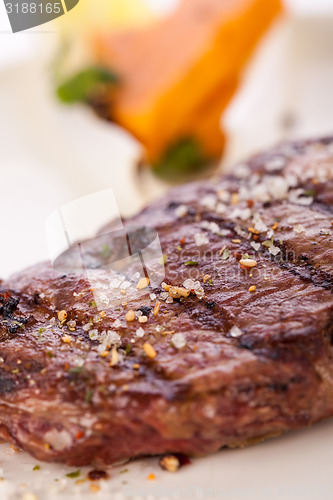 Image of Grilled beef steak with seasoning