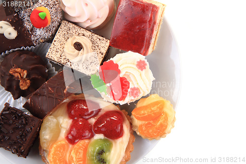 Image of different sweet deserts isolated