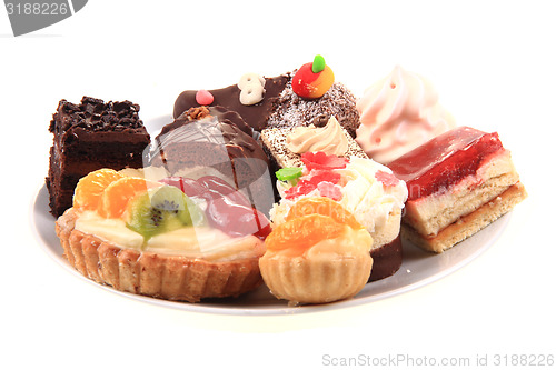 Image of different sweet deserts isolated