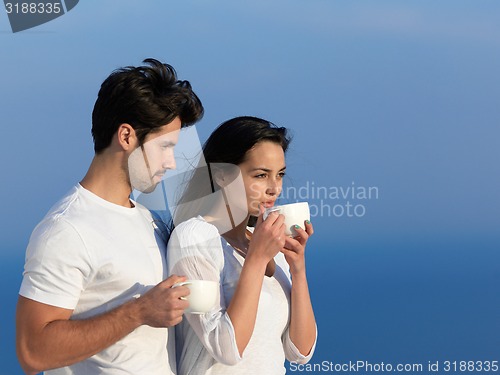 Image of happy young romantic couple have fun arelax  relax at home