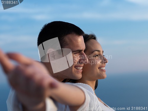 Image of happy young romantic couple have fun arelax  relax at home