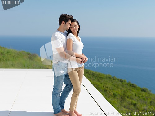 Image of happy young romantic couple have fun arelax  relax at home