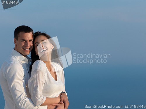 Image of happy young romantic couple have fun arelax  relax at home