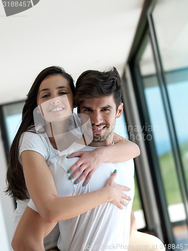 Image of relaxed young couple at home