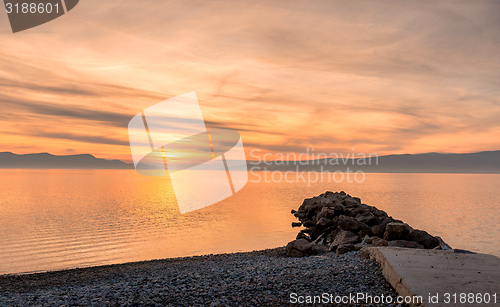 Image of Scenic view of a small island