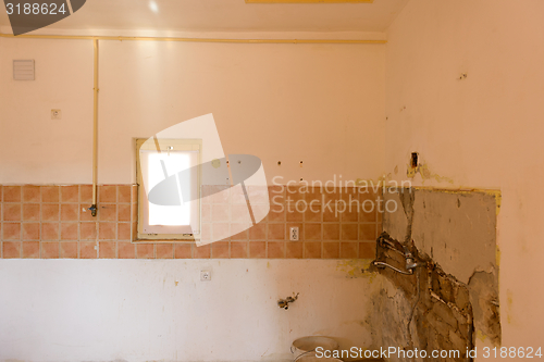 Image of Empty abandoned old kitchen