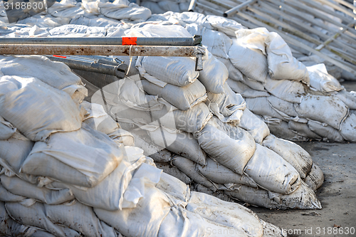 Image of White sandbags 