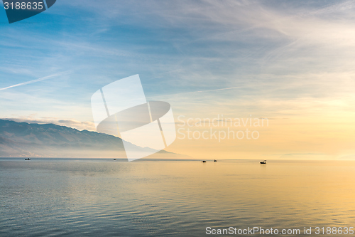 Image of Scenic view of a small island