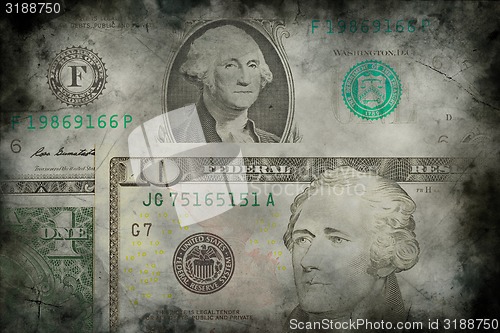 Image of USA dollar money banknotes texture grunge background