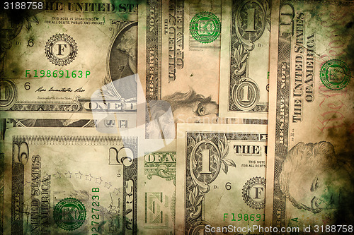 Image of USA dollar money banknotes texture grunge background