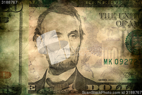 Image of USA dollar money banknotes texture grunge background