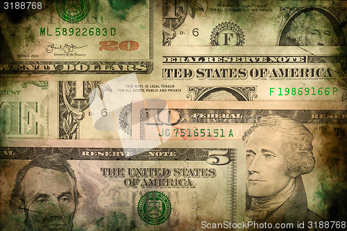 Image of USA dollar money banknotes texture grunge background