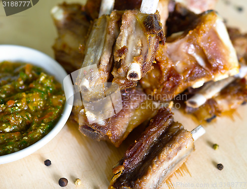 Image of ribs with sauce