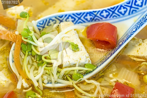 Image of Chinese soup with tofu