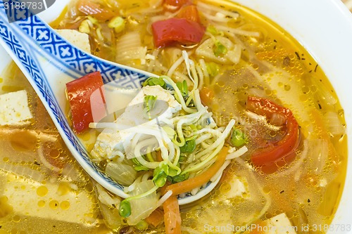 Image of Chinese soup with tofu