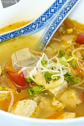 Image of Chinese soup with tofu