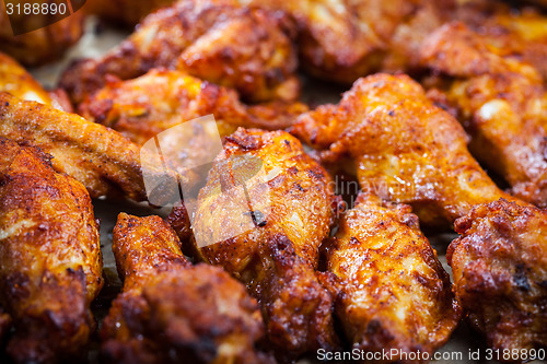 Image of Chicken wings on baking sheet