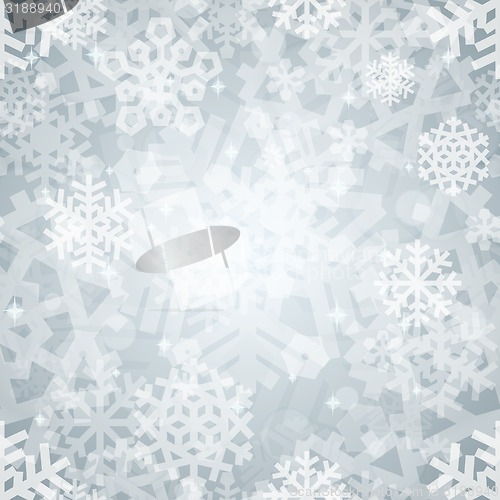 Image of Shiny Silver Light Snowflakes Seamless Pattern for Christmas Des