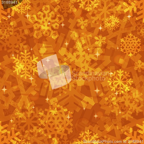 Image of shiny_golden_snowflakes_seamless_pattern