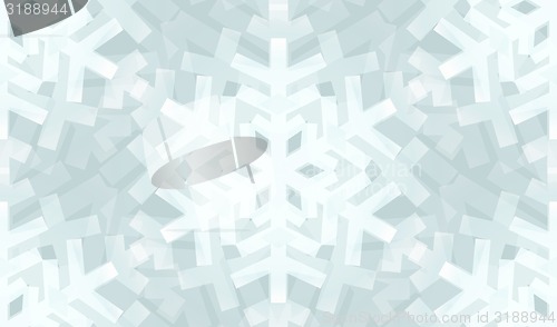 Image of Shiny Silver Light Snowflakes Seamless Pattern for Christmas Des