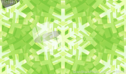 Image of Shiny Green Snowflakes Seamless Pattern for Christmas Desing